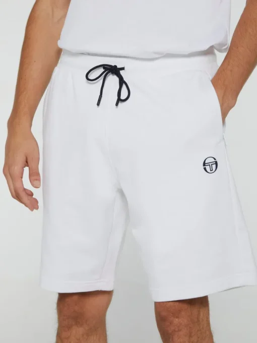 Shorts And Swim|Sergio Tacchini Abbey Shorts- White/ Adrenaline Rush