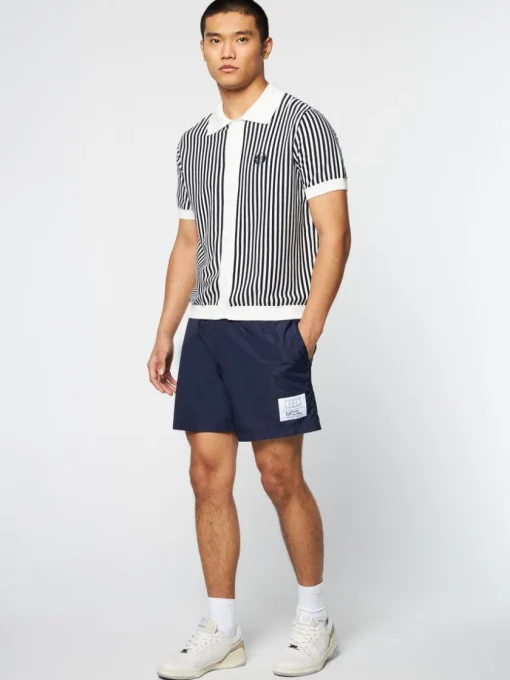 Knitwear|Sergio Tacchini Abramo Knit Polo- Pearled Ivory/ Maritime Blue