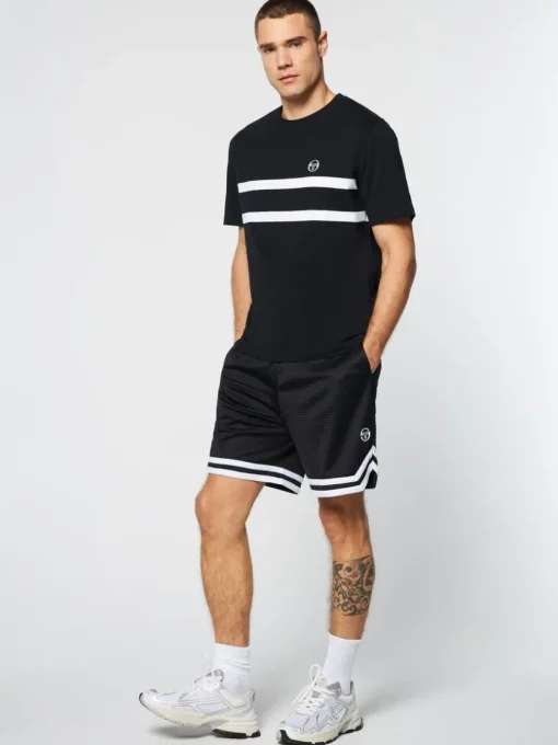 T-Shirts|Sergio Tacchini Banda T-Shirt- Black Beauty