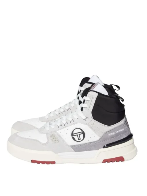 Shoes|Sergio Tacchini Bb Court Hi Sneaker- White/ Tofu/ Quiet Grey