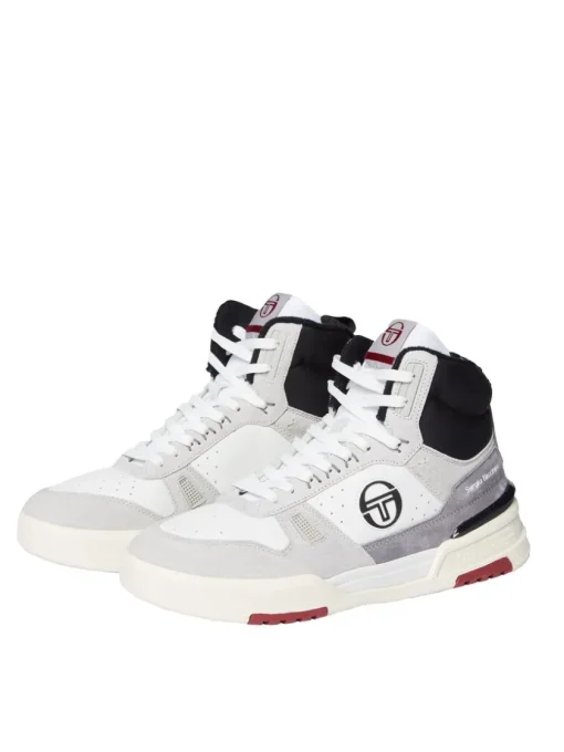 Shoes|Sergio Tacchini Bb Court Hi Sneaker- White/ Tofu/ Quiet Grey