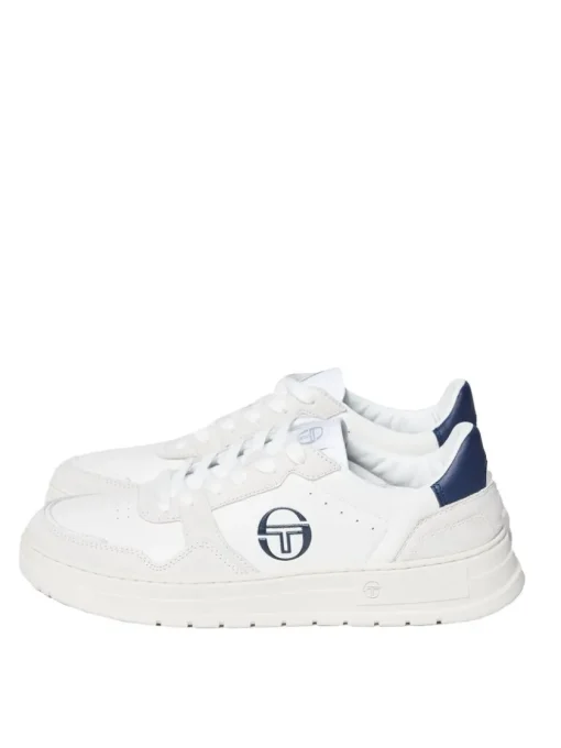 Shoes|Sergio Tacchini Court Classic Mp Sneaker- White/ Antique White/ Maritime Blue