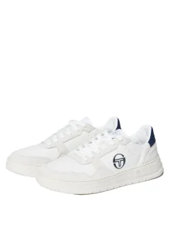 For The Court|Sergio Tacchini Court Classic Mp Sneaker- White/ Antique White/ Maritime Blue
