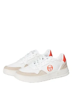 For The Court|Sergio Tacchini Court Classic Mp Sneaker- White/ Tofu/ Ponciana Red