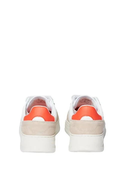 For The Court|Sergio Tacchini Court Classic Mp Sneaker- White/ Tofu/ Ponciana Red
