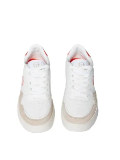 For The Court|Sergio Tacchini Court Classic Mp Sneaker- White/ Tofu/ Ponciana Red