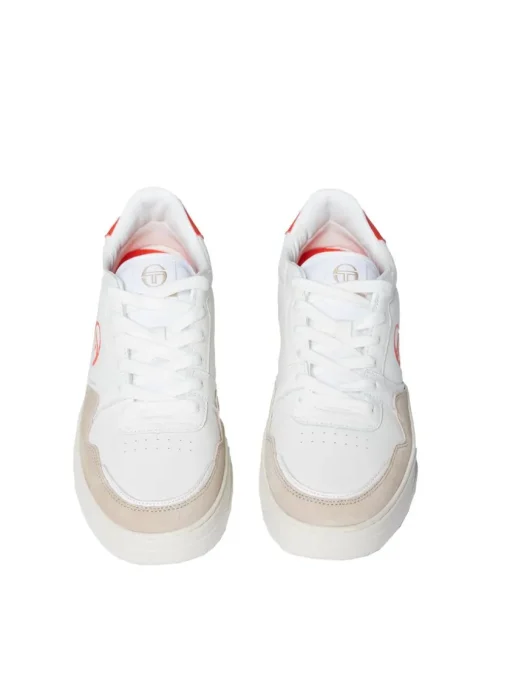 For The Court|Sergio Tacchini Court Classic Mp Sneaker- White/ Tofu/ Ponciana Red