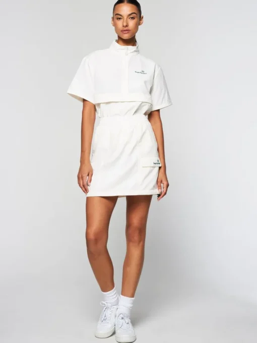 View All|Sergio Tacchini Crew Woven Skirt- Gardenia