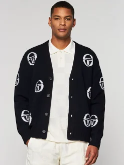 Knitwear|Sergio Tacchini Cucire Cardigan- Maritime Blue