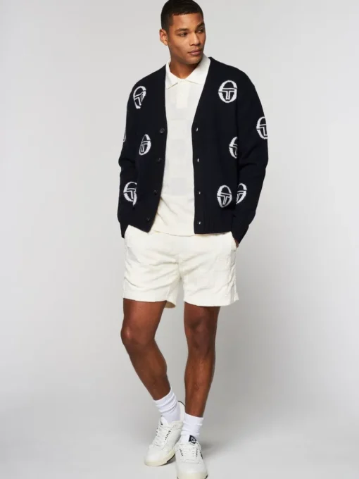 Knitwear|Sergio Tacchini Cucire Cardigan- Maritime Blue