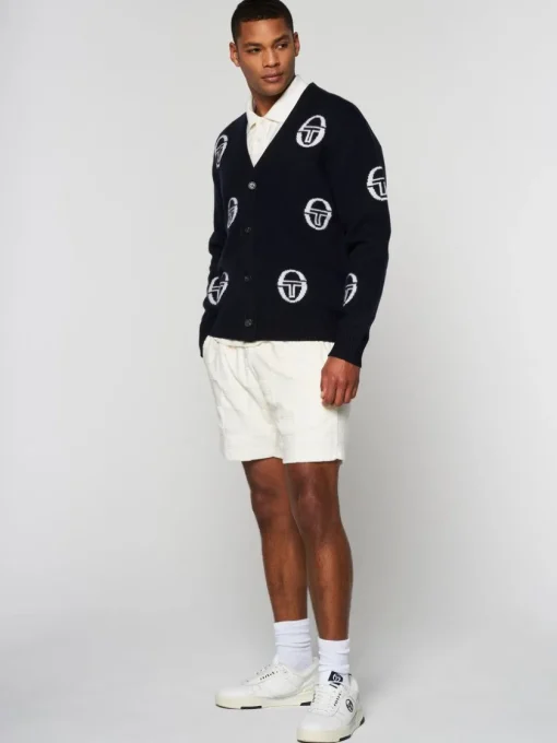 Knitwear|Sergio Tacchini Cucire Cardigan- Maritime Blue