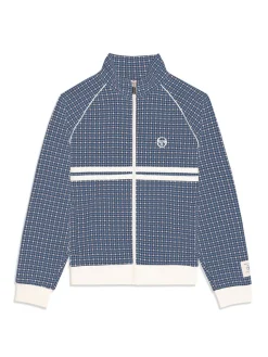 Jackets|Sergio Tacchini Dallas Houndstooth Track Jacket- Maritime Blue