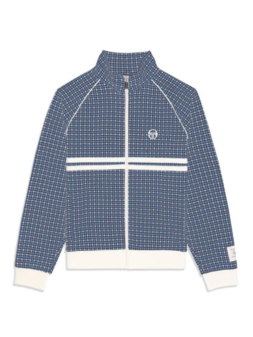 Jackets|Sergio Tacchini Dallas Houndstooth Track Jacket- Maritime Blue