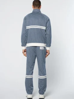 Jackets|Sergio Tacchini Dallas Houndstooth Track Jacket- Maritime Blue