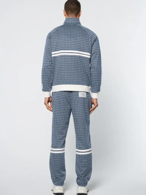 Jackets|Sergio Tacchini Dallas Houndstooth Track Jacket- Maritime Blue