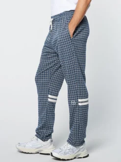 Pants And Sweatpants|Sergio Tacchini Dallas Houndstooth Track Pant- Maritime Blue