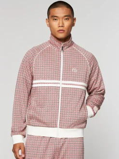 Jackets|Sergio Tacchini Dallas Houndstooth Track Jacket- Poinciana