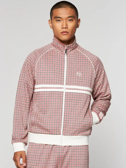 Jackets|Sergio Tacchini Dallas Houndstooth Track Jacket- Poinciana