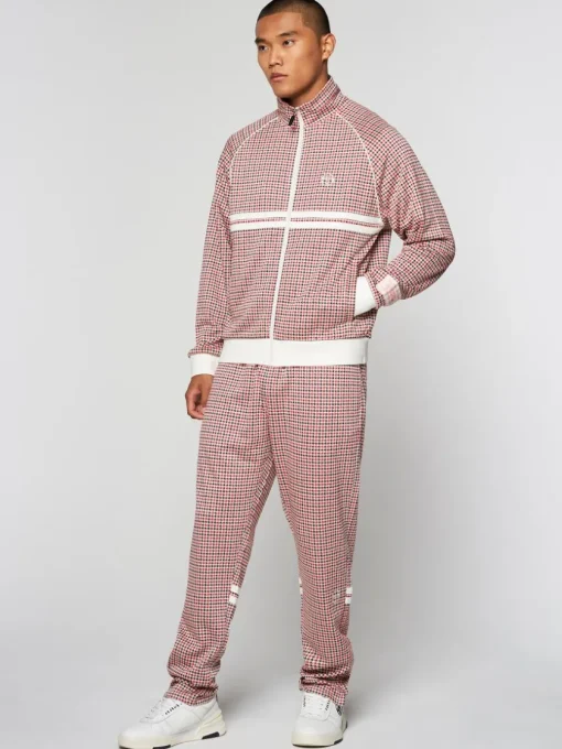 Jackets|Sergio Tacchini Dallas Houndstooth Track Jacket- Poinciana