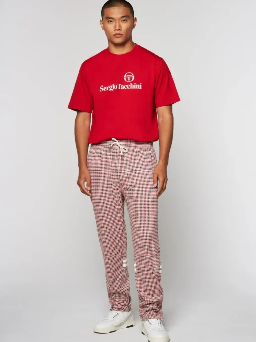 Pants And Sweatpants|Sergio Tacchini Dallas Houndstooth Track Pant- Poinciana