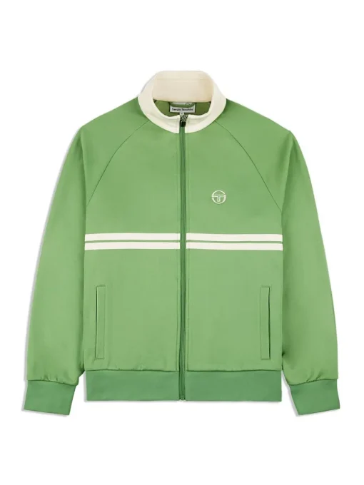View All|Sergio Tacchini Dallas Track Jacket Archivio- Jade Green/ Pearl Ivory