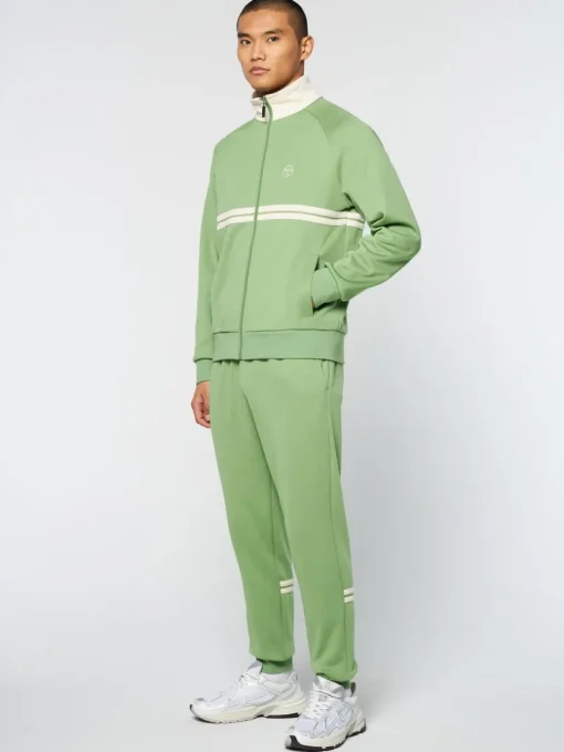 View All|Sergio Tacchini Dallas Track Jacket Archivio- Jade Green/ Pearl Ivory