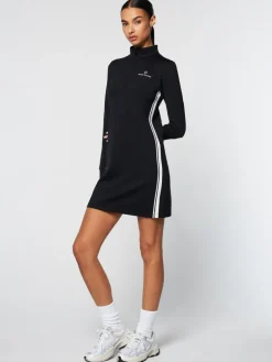 View All|Sergio Tacchini Damarindo Half-Zip Track Dress- Black