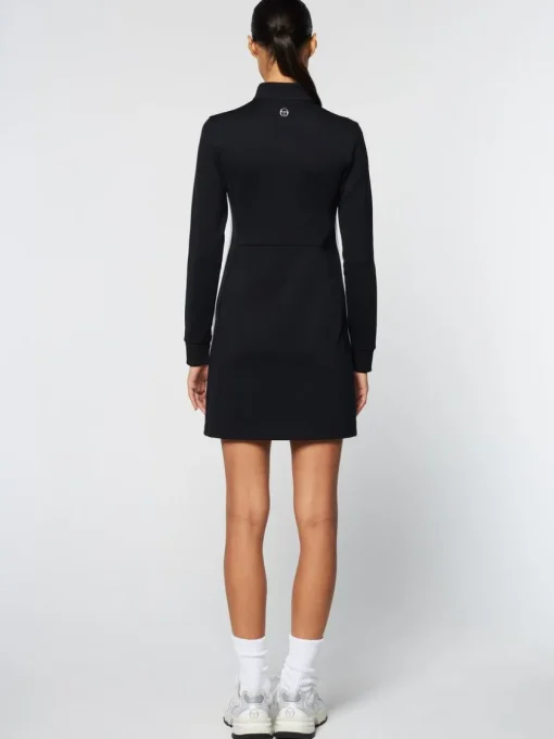View All|Sergio Tacchini Damarindo Half-Zip Track Dress- Black