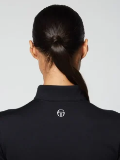 View All|Sergio Tacchini Damarindo Half-Zip Track Dress- Black