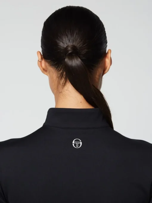 View All|Sergio Tacchini Damarindo Half-Zip Track Dress- Black