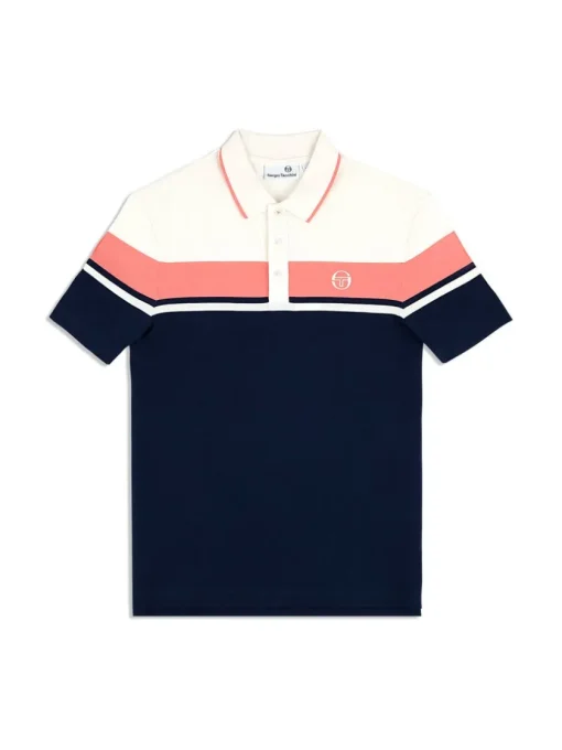 Polos|Sergio Tacchini Damarindo Polo Archivio- Gardenia/ Maritime Blue