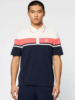Polos|Sergio Tacchini Damarindo Polo Archivio- Gardenia/ Maritime Blue