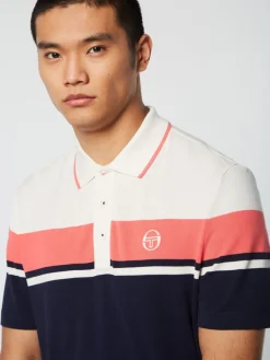 Polos|Sergio Tacchini Damarindo Polo Archivio- Gardenia/ Maritime Blue