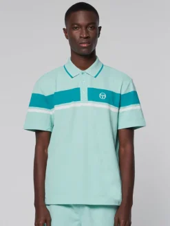 Polos|Sergio Tacchini Damarindo Polo- Ocean Wave/ Blue Grass