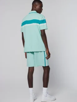 Polos|Sergio Tacchini Damarindo Polo- Ocean Wave/ Blue Grass