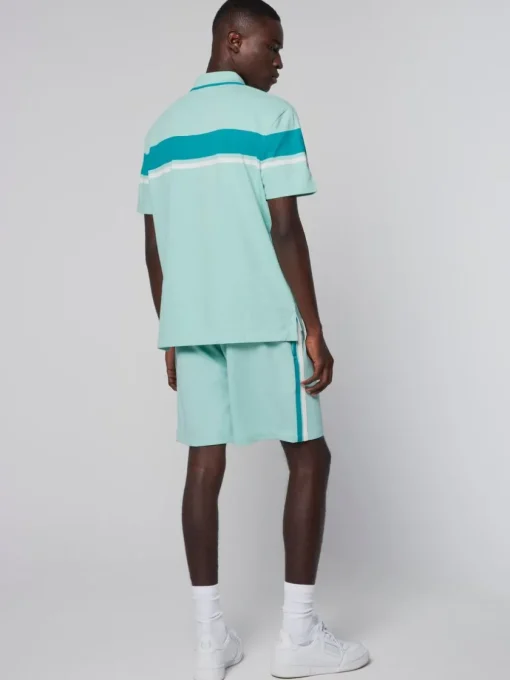 Polos|Sergio Tacchini Damarindo Polo- Ocean Wave/ Blue Grass