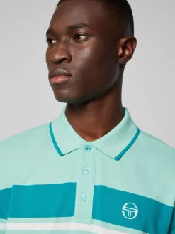 Polos|Sergio Tacchini Damarindo Polo- Ocean Wave/ Blue Grass