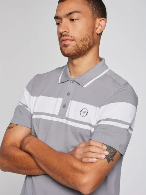 Polos|Sergio Tacchini Damarindo Polo- Sleet/ White