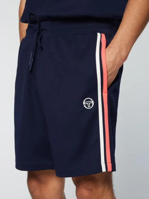 The Essentials|Sergio Tacchini Damarindo Short Archivio- Gardenia/ Maritime Blue