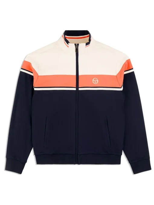 Jackets|Sergio Tacchini Damarindo Track Jacket Archivio- Gardenia/ Maritime Blue