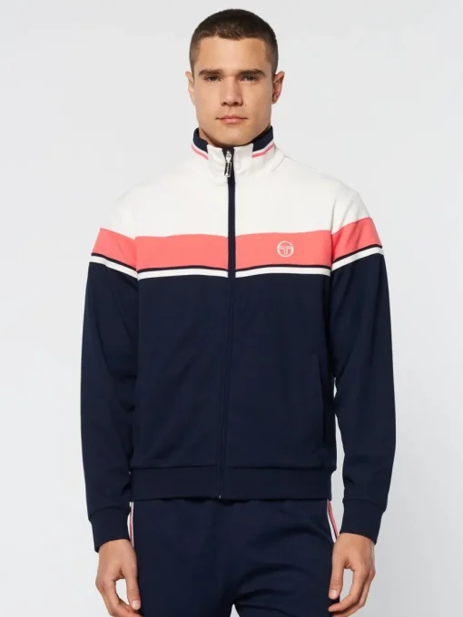 Jackets|Sergio Tacchini Damarindo Track Jacket Archivio- Gardenia/ Maritime Blue