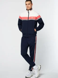 Jackets|Sergio Tacchini Damarindo Track Jacket Archivio- Gardenia/ Maritime Blue