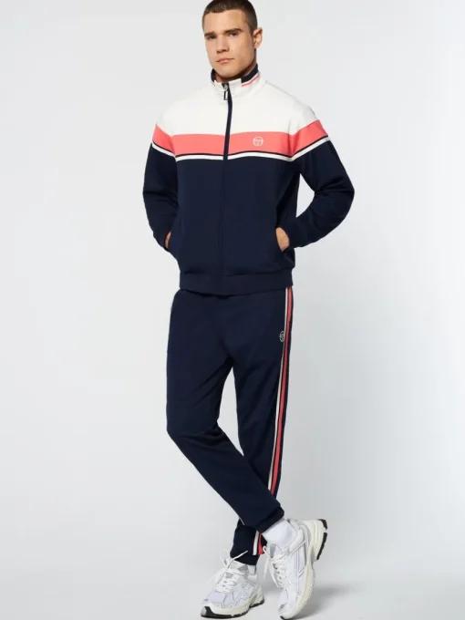 Jackets|Sergio Tacchini Damarindo Track Jacket Archivio- Gardenia/ Maritime Blue