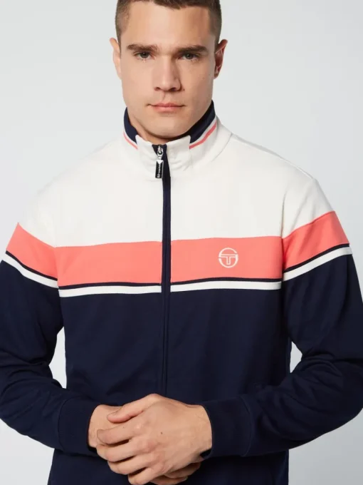 Jackets|Sergio Tacchini Damarindo Track Jacket Archivio- Gardenia/ Maritime Blue