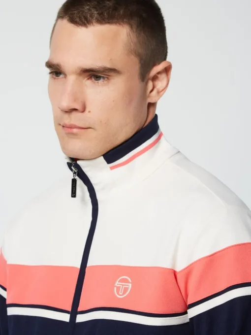 Jackets|Sergio Tacchini Damarindo Track Jacket Archivio- Gardenia/ Maritime Blue