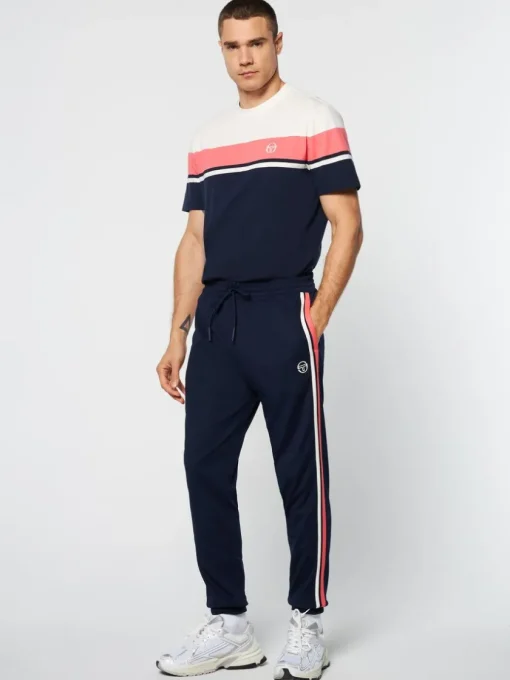 Tracksuits|Sergio Tacchini Damarindo Track Pant Archivio- Gardenia/ Maritime Blue