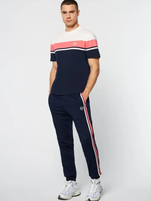 T-Shirts|Sergio Tacchini Damarindo T-Shirt Archivio -Gardenia/ Maritime Blue
