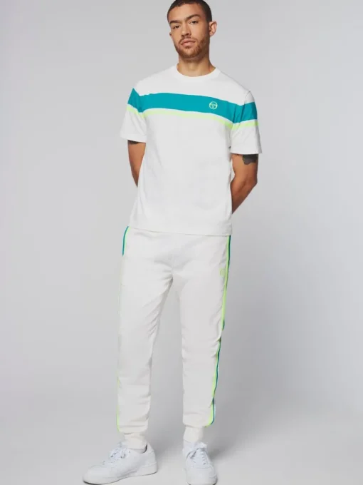 T-Shirts|Sergio Tacchini Damarindo T-Shirt- Gardenia/ Blue Grass