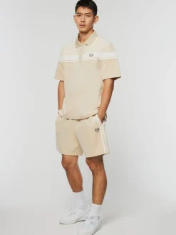 Velour|Sergio Tacchini Damarindo Velour Polo-Cement/ Gardenia