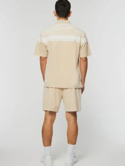 Velour|Sergio Tacchini Damarindo Velour Polo-Cement/ Gardenia